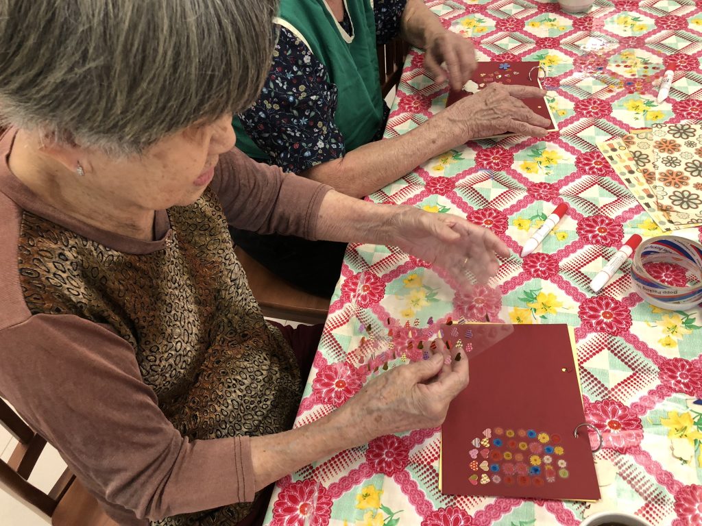 Decorating her Life Journal booklet